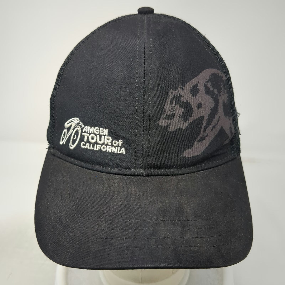 BOCO Gear Amgen Tour of California Bear Black One Size Trucker Hat Mesh Snapback