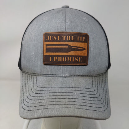 Just The Tip I Promise Snapback Trucker Hat Gray One Size Mesh Back Richardson