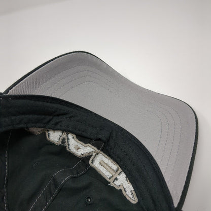 MACK Snapback Hat Black One Size Adjustable Embroidered 6 Panel Cotton
