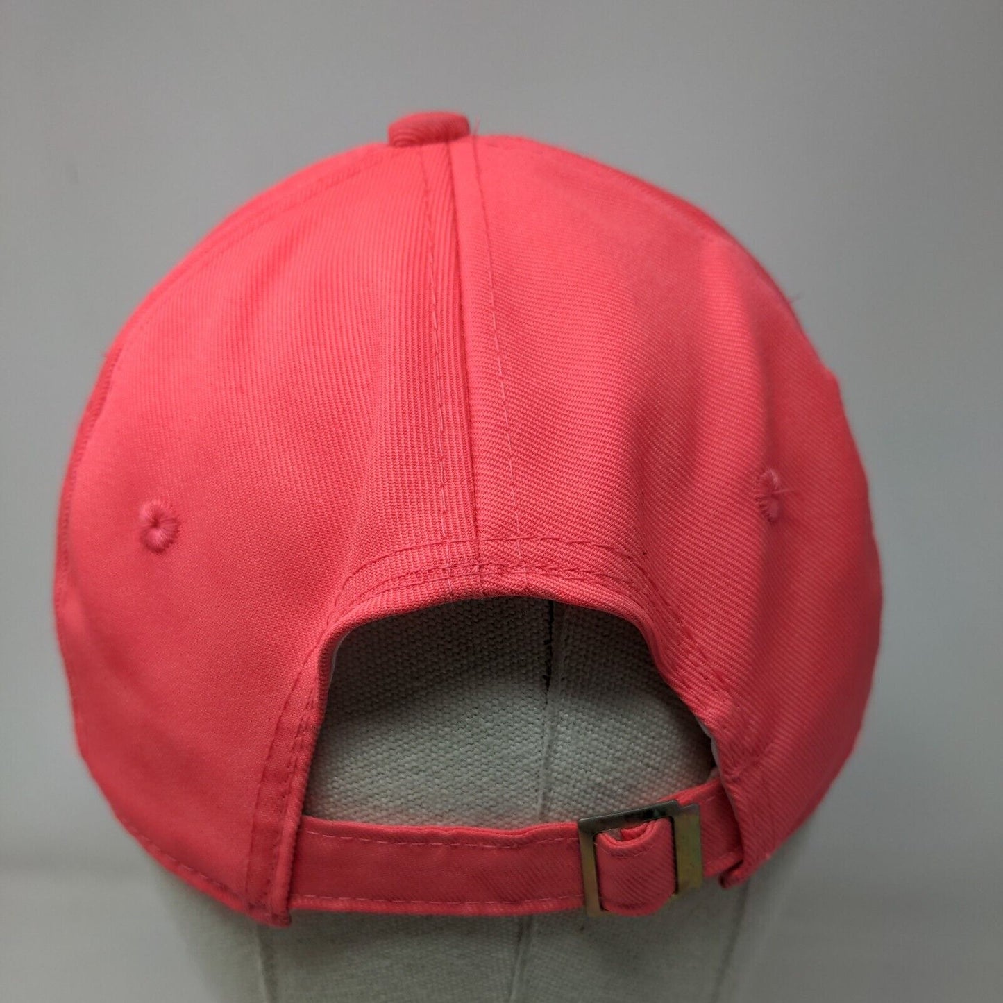 Ola Slideback Hat Pink One Size Adjustable Embroidered Vented Holes 6 Panel