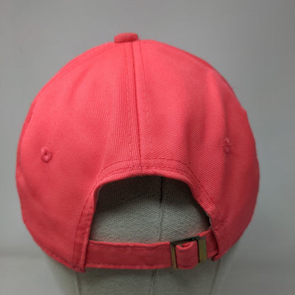 Ola Slideback Hat Pink One Size Adjustable Embroidered Vented Holes 6 Panel