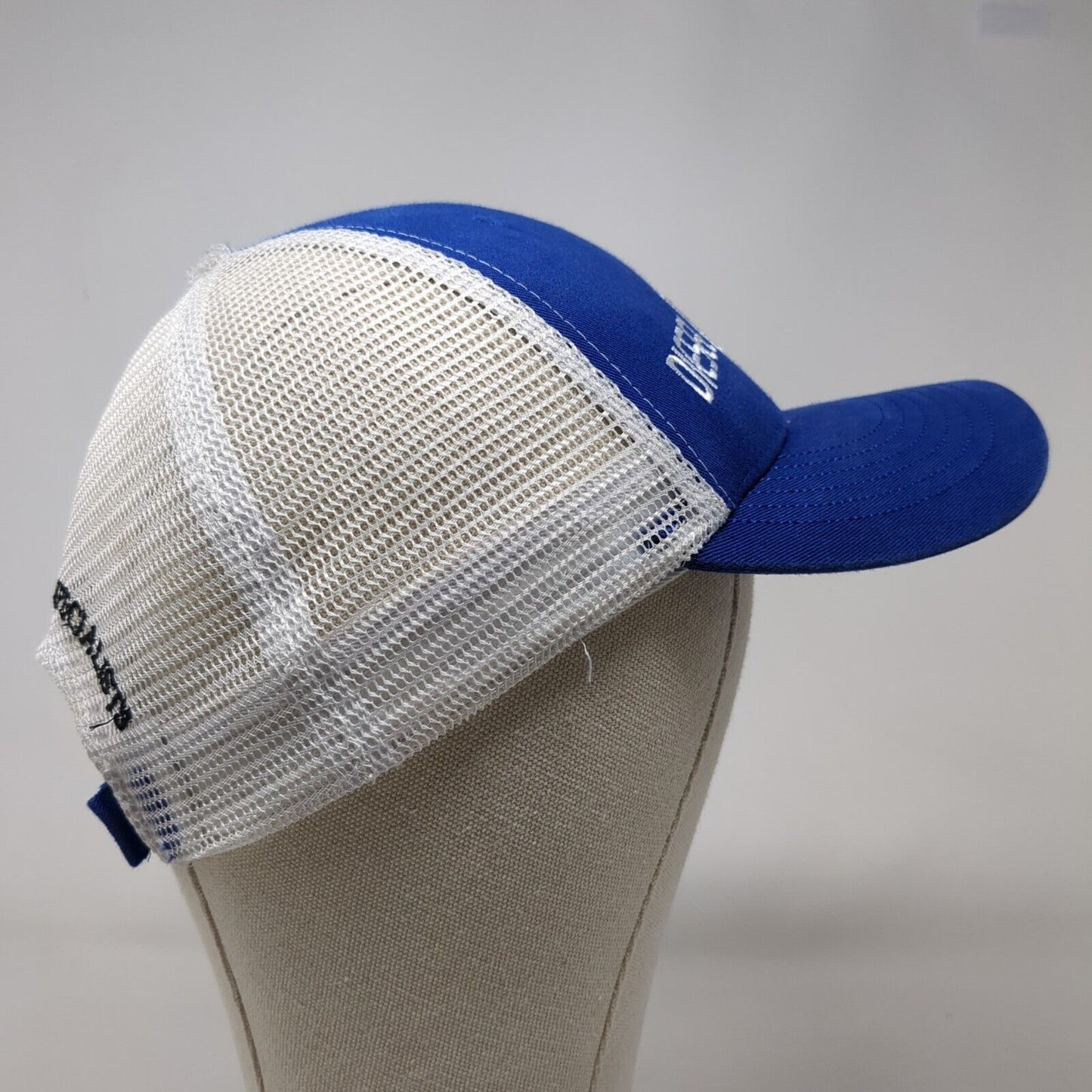 Diesel Depot Since 2000 Strapback Trucker Hat Blue One Size Mesh Back