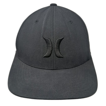 Hurley Baseball Cap Black M Flexfit Dri-FIT Buckle Exclusive Stretch Hat