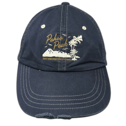 Old Navy Baseball Cap Blue OSFM Pahoa Peak Embroidered Contrast Stitching Hat