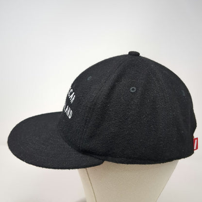 Overcrest Baseball Cap Black One Size Wool Sportscar Vacationland Strapback Hat