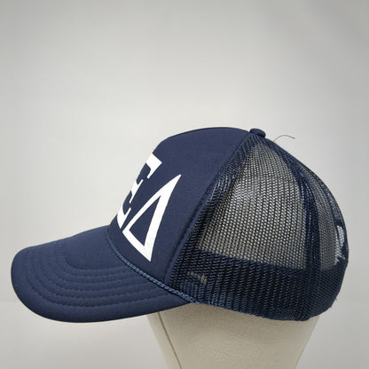 Alpha Xi Delta Snapback Mesh Back Rope Trucker Hat Blue One Size Otto