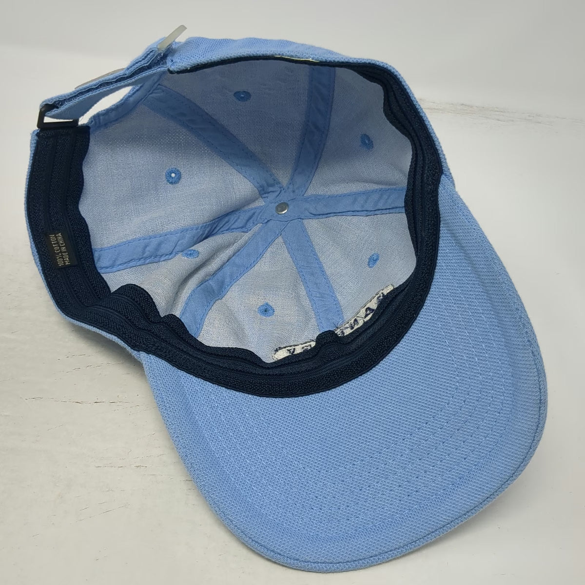 Page Tuttle Banbury Golf Club Hat Blue One Size Baseball Cap Slideback Strap