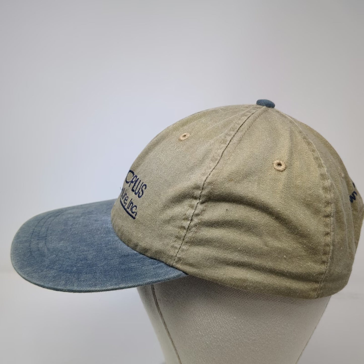 Adams Baseball Cap Beige One Size PC-PLUS OnLine Computer Logo Slideback Hat