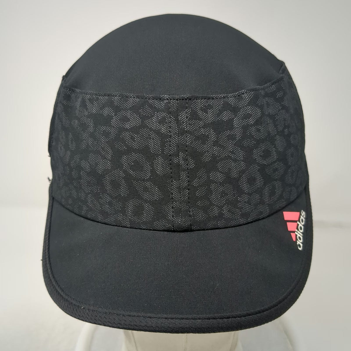 Adidas Army Cap Black One Size Pink Logo Animal Print Adizero Running Hat