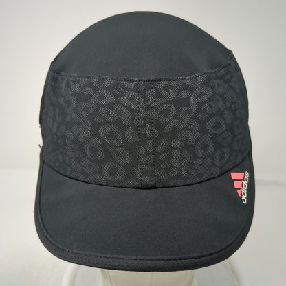 Adidas Army Cap Black One Size Pink Logo Animal Print Adizero Running Hat