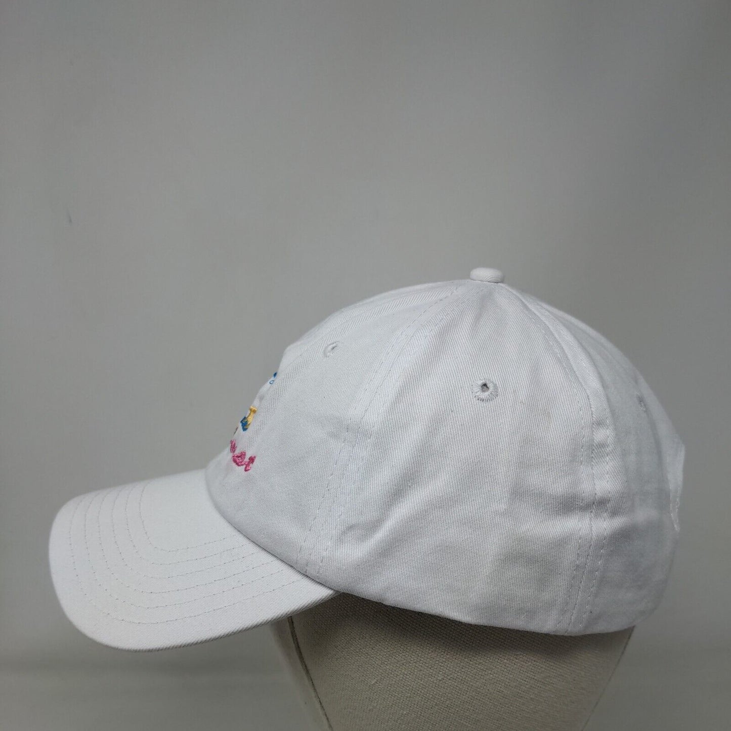 Palm Coast Slideback Hat White OS Adjustable Embroidered DMR Classic Headwear