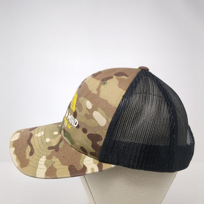 A Body & Mind Health Services LLC Snapback Trucker Hat Camo OS Mesh Back Yupoong
