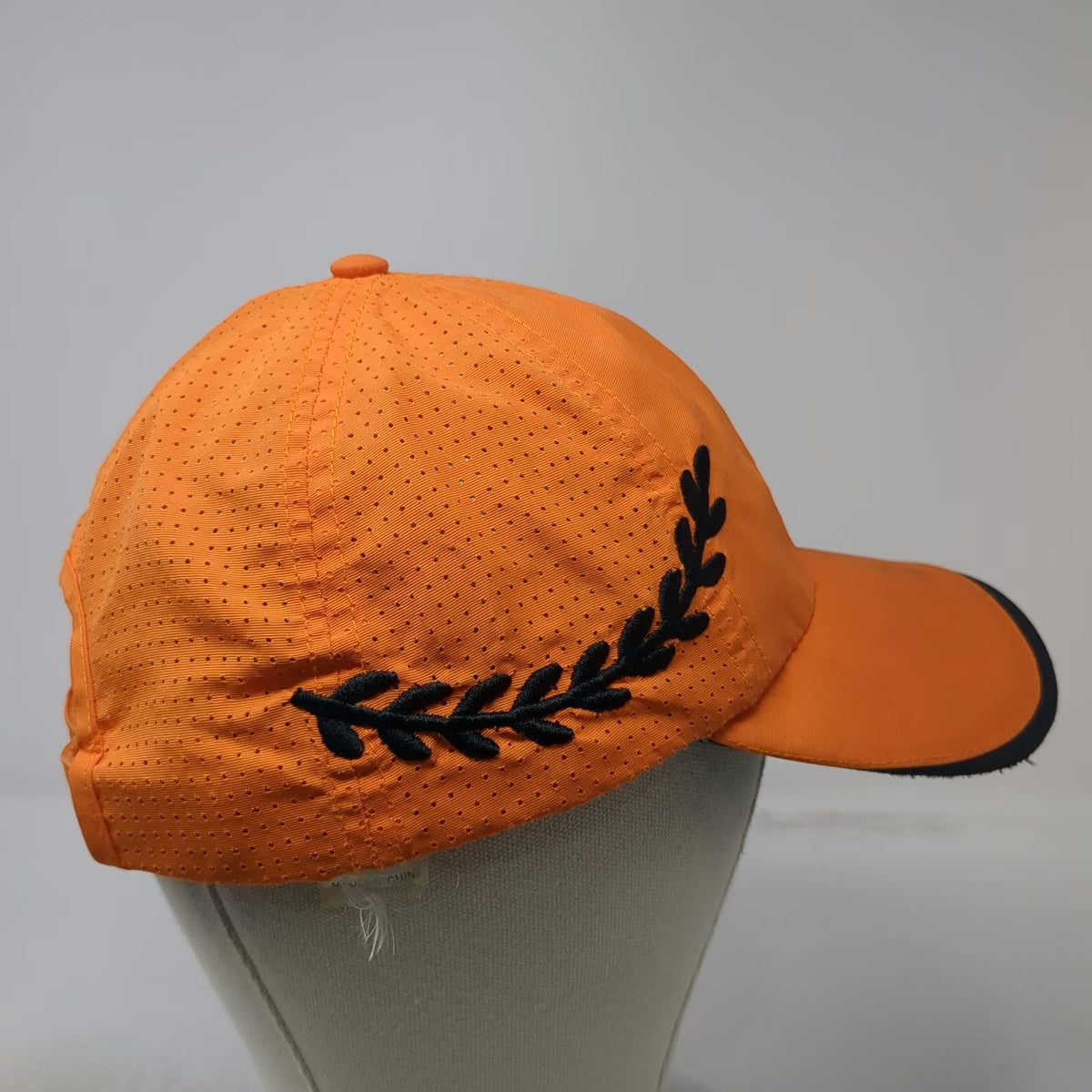 Little Caesars Baseball Cap Orange One Size Laurel Embroidery Strapback Hat