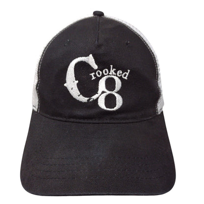 Crooked 8 Snapback Mesh Back Trucker Hat Black OSFA Cap America