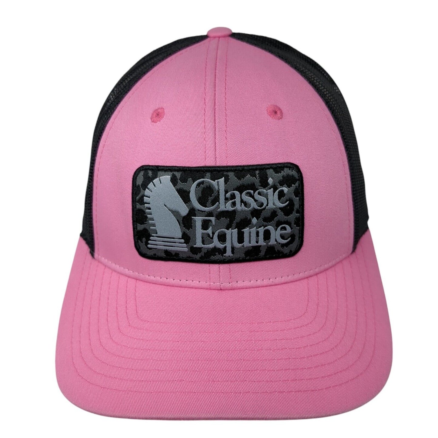 Classic Equine Snapback Trucker Hat Pink Small Adjustable Mesh Back Richardson