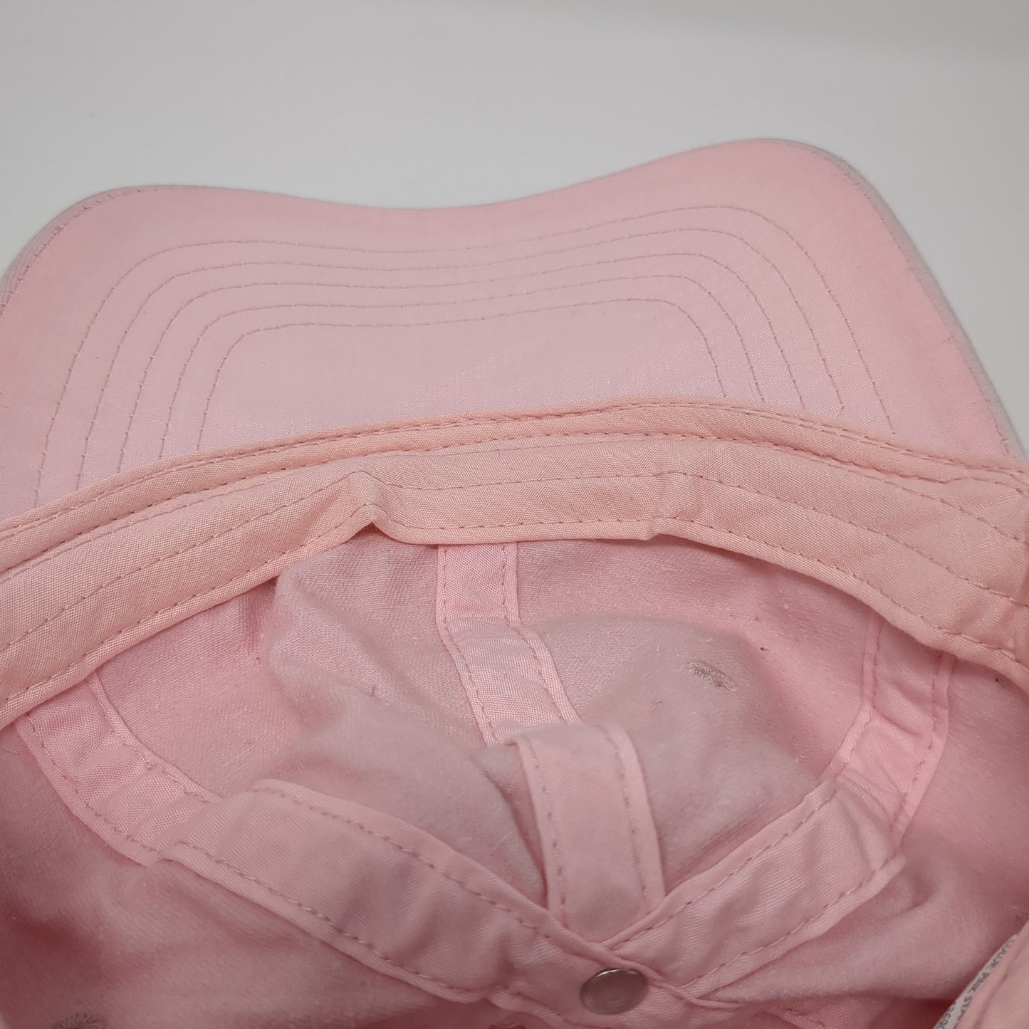 Unbranded Strapback Baseball Cap Pink One Size Adjustable Vented Holes Blank