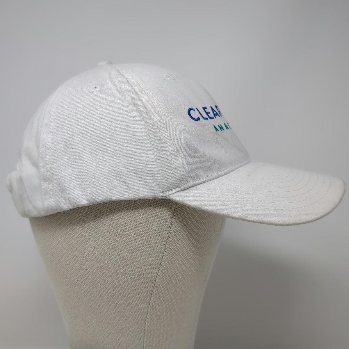 Hit Baseball Cap White One Size Clearwater Analytics Logo Strapback Hat Cotton
