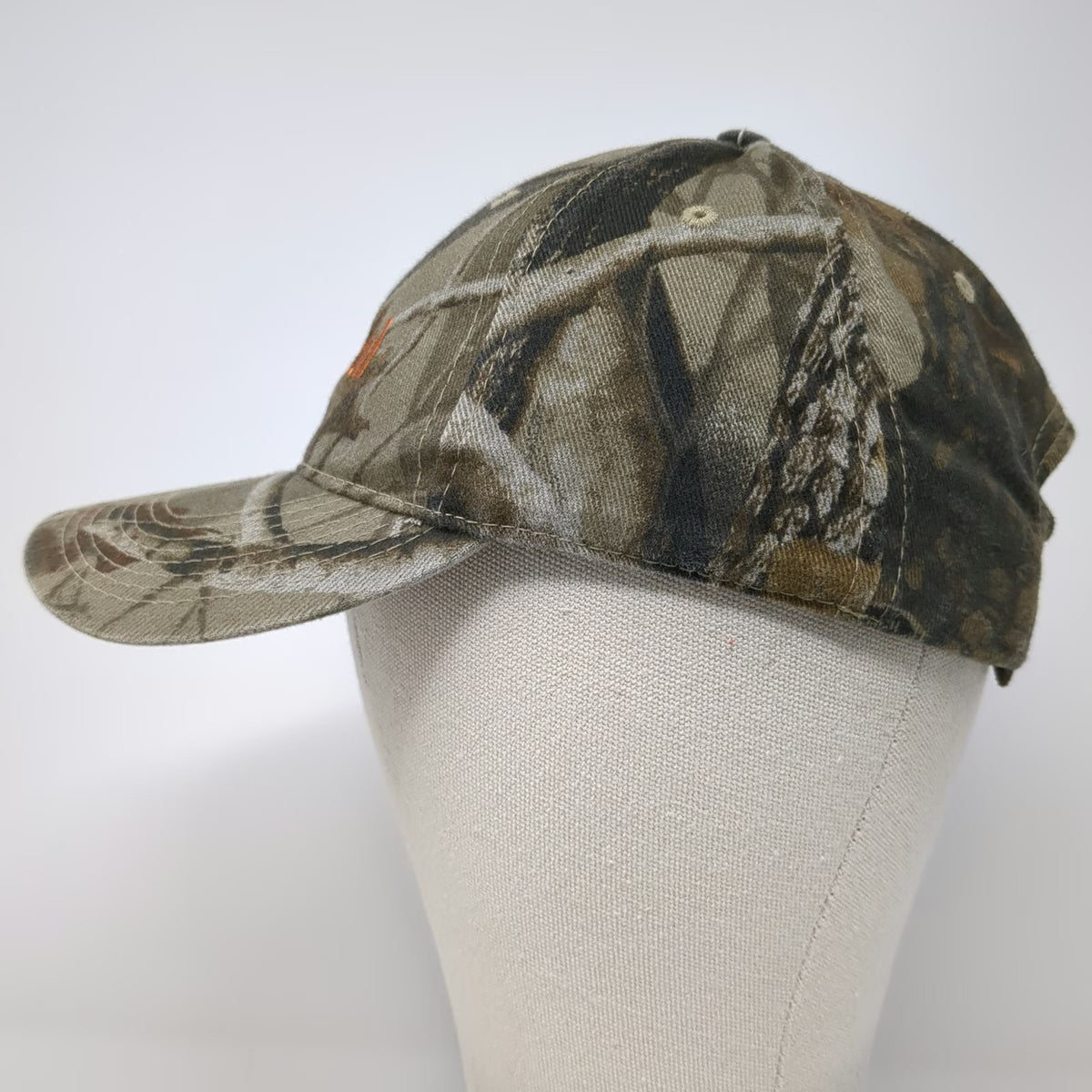 Daystone Baseball Cap Green Camo One Size Realtree Hardwoods Rolfson Oil Orange