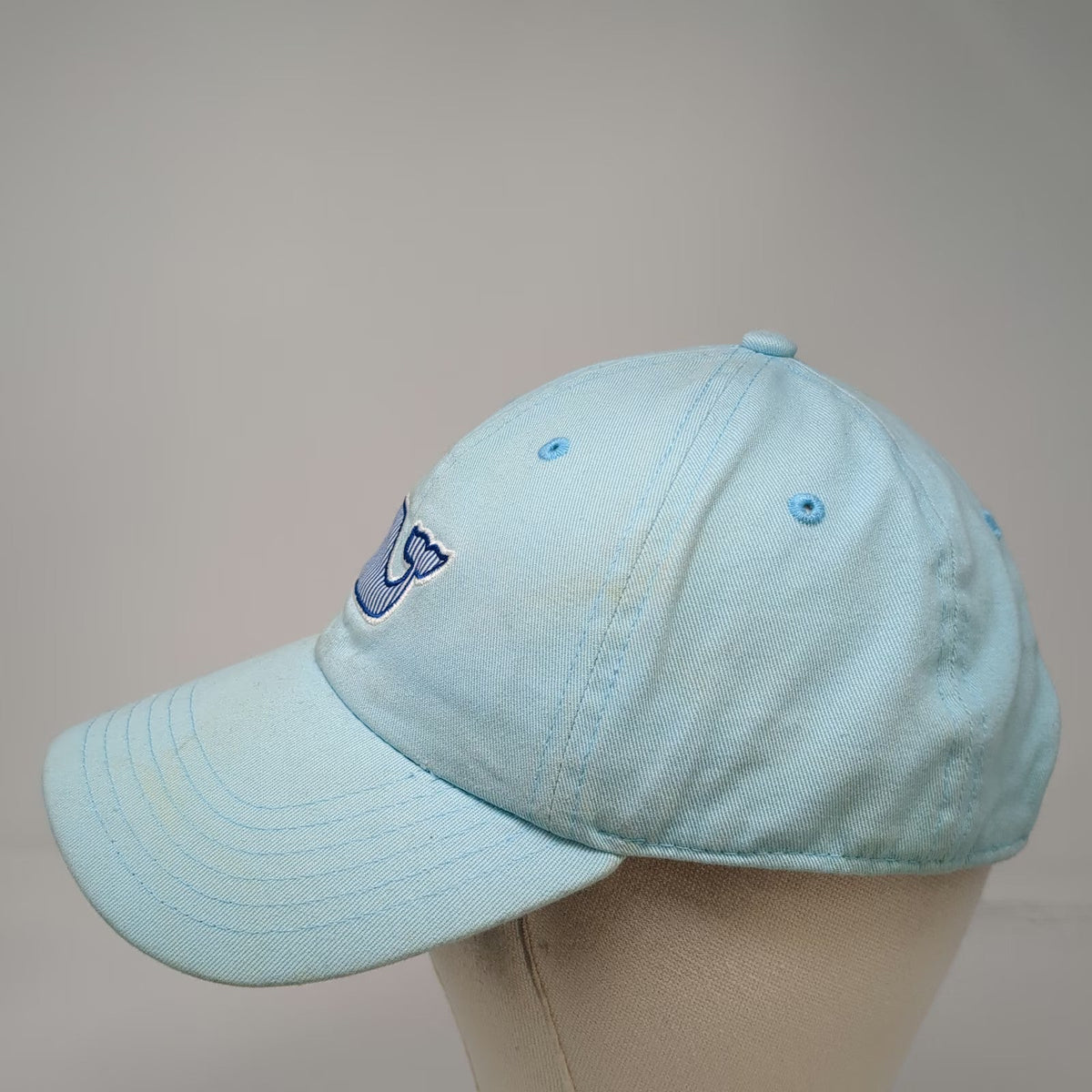 Vineyard Vines Whale Logo Blue Baseball Cap One Size Adjustable Strap Hat