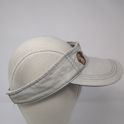 Lincoln Park Zoo Sun Visor Hat Gray One Size Adjustable Strap Embroidered Jhats