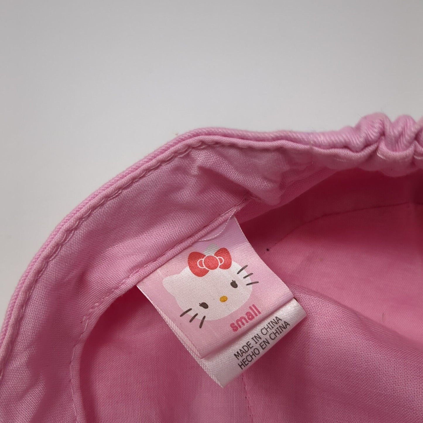 Hello Kitty Fitted Cadet Army Cap Hat Pink Small Embroidered Sparkly