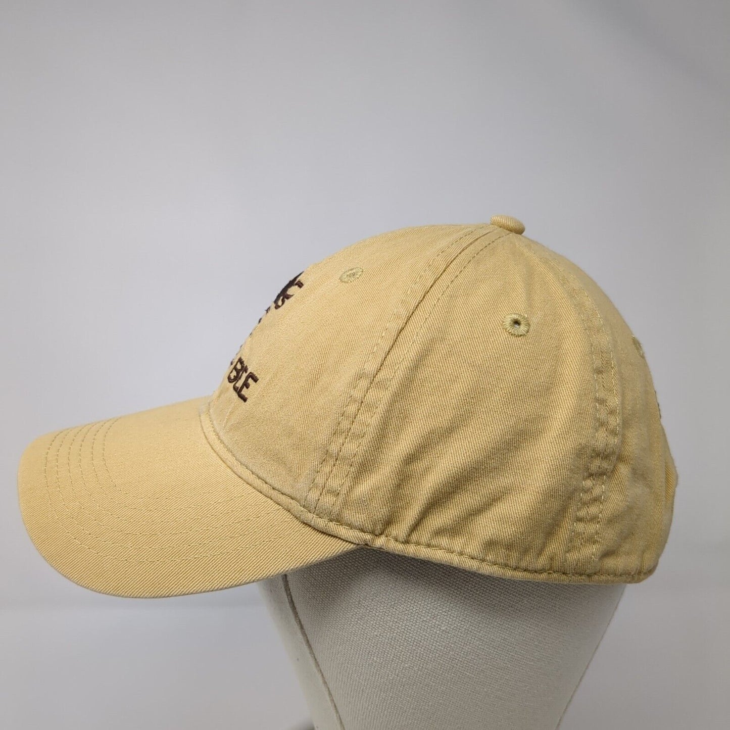 Save The Bee Slideback Hat Tan One Size Adjustable Embroidered 6 Panel Cotton