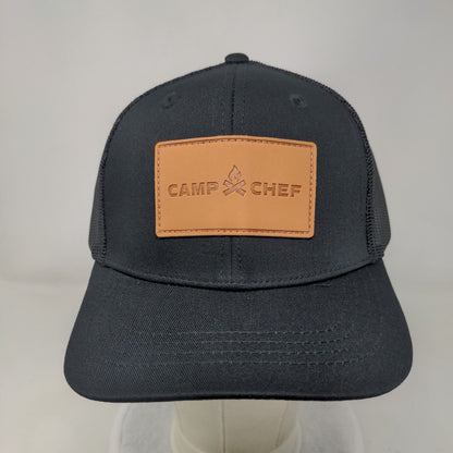 Camp Chef Snapback Trucker Hat Black OSFA Adjustable Mesh Back 6 Panel Cotton