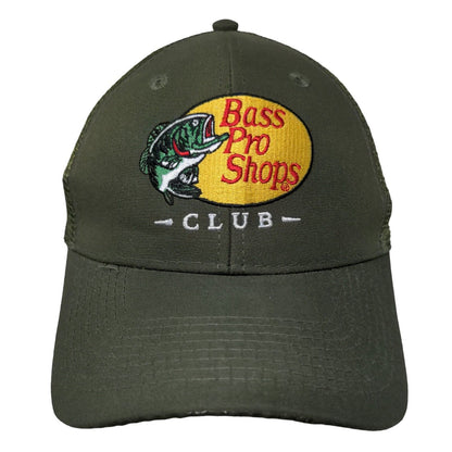 Bass Pro Shops Club Snapback Trucker Hat Green One Size Mesh Back 6 Panel