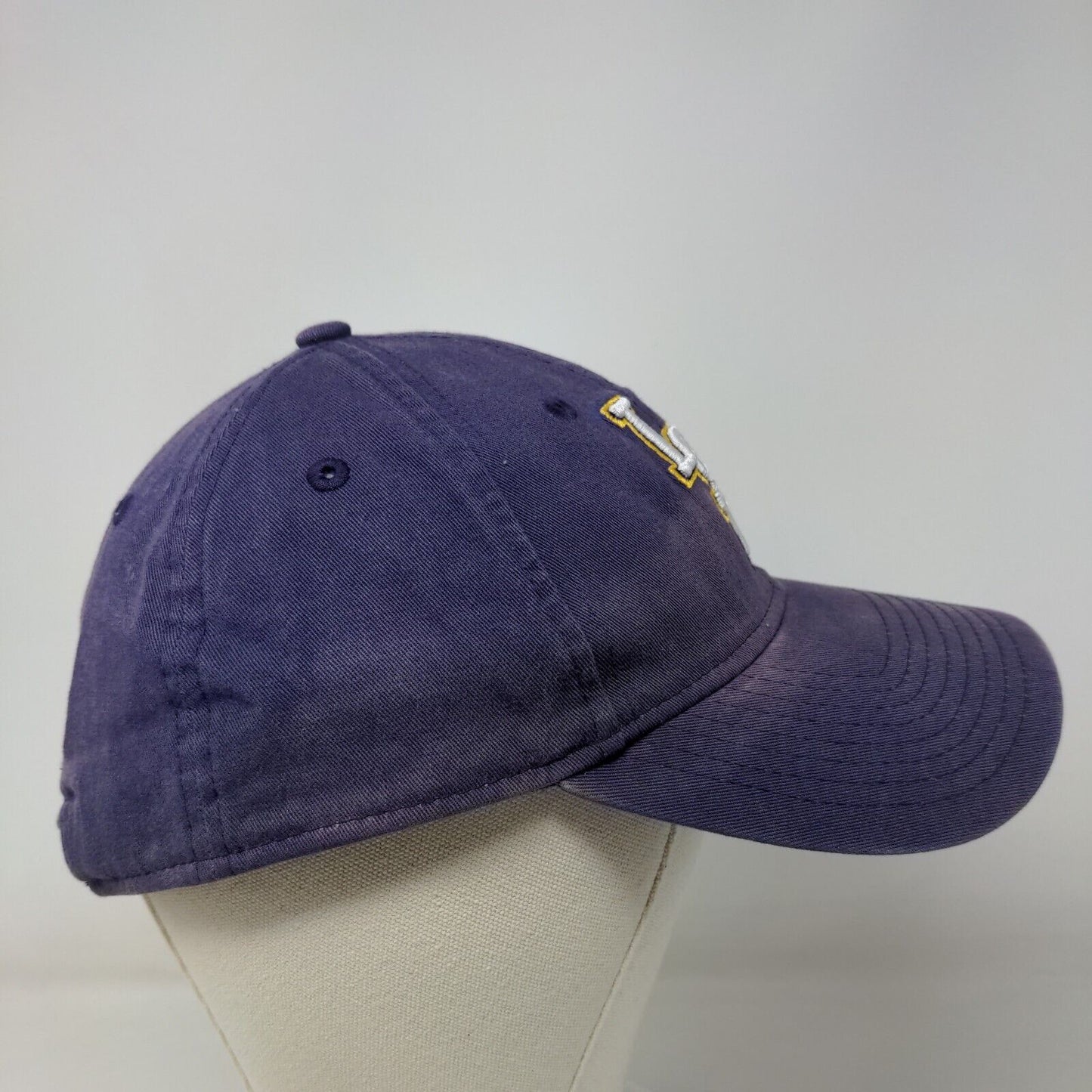 New Era Men's Slideback Hat Purple OSFM 9Twenty LSU Tigers Logo 100% Cotton