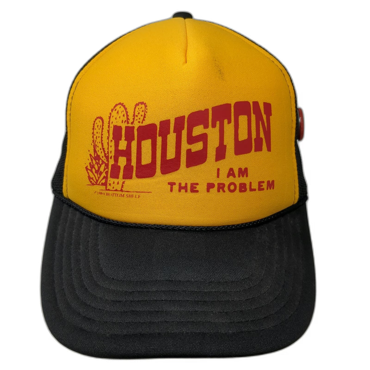 Otto Houston I Am The Problem Trucker Hat Yellow Black One Size Snapback BS Pin