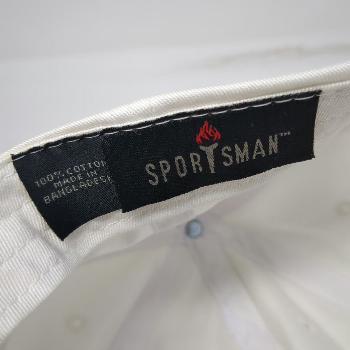 Sportsman Baseball Cap White One Size Sutherland Country Club Golf Hat Slideback