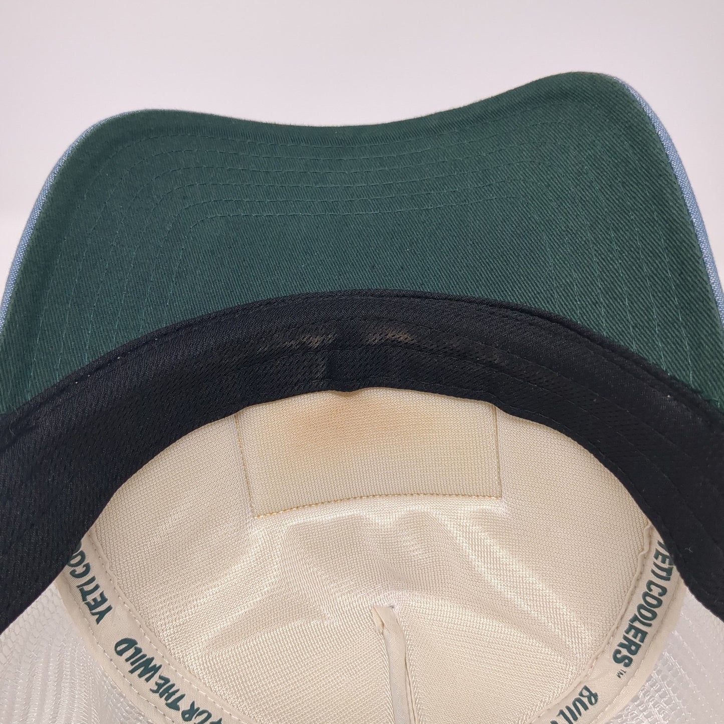 YETI Built For The Wild Trucker Hat Blue One Size Adjustable Mesh Back 6 Panel