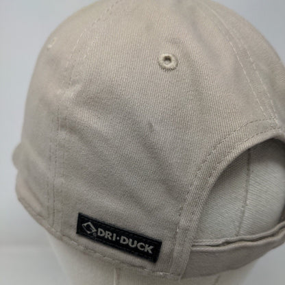 Rocking R Campers LLC Strapback Hat Tan One Size Dri-Duck Embroidered
