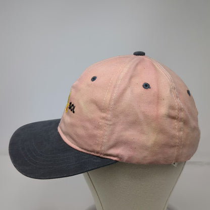 Del Sol Baseball Cap Pink Gray One Size Sun Logo Slideback Two Tone Contrast Hat
