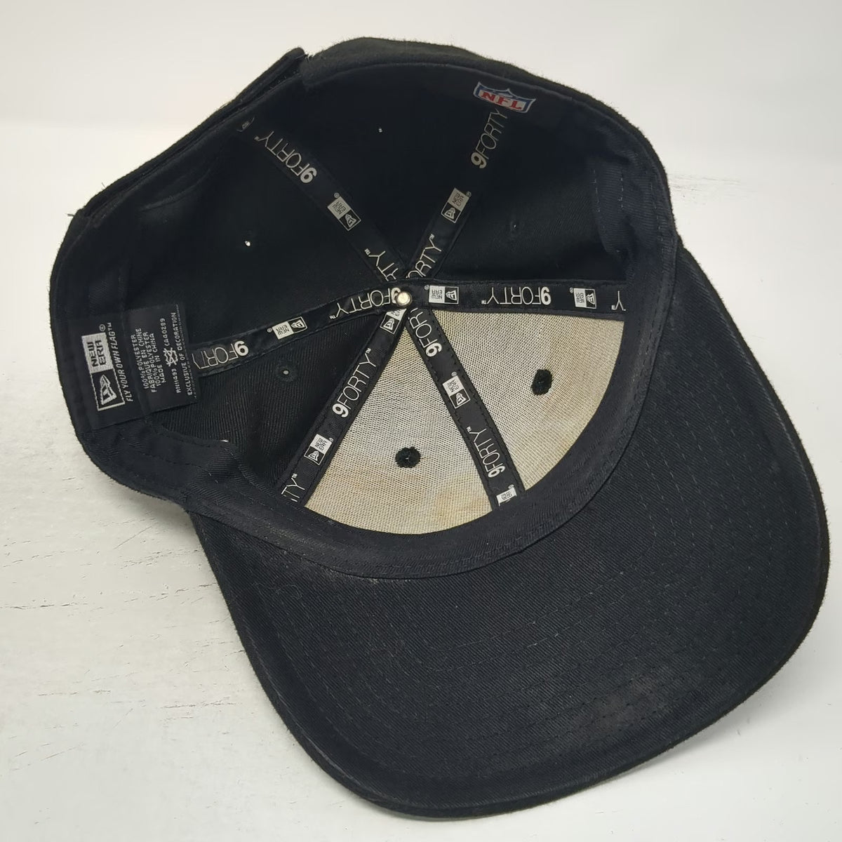New Era Pittsburgh Steelers NFL Black Cap One Size OS Adjustable Curved Brim Hat