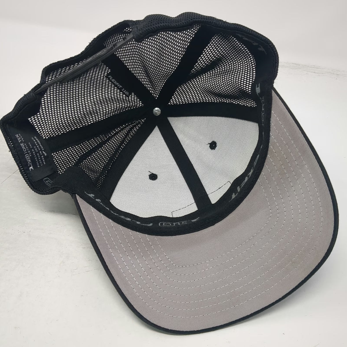 Yupoong Master Restoration Black Trucker Hat One Size Mesh Snapback Flexfit 110