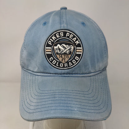 Pikes Peak Colorado Slideback Hat Blue OSFM Embroidered Gear For Sports