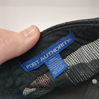 Builders First Source Snapback Trucker Hat Black OS Mesh Back Port Authority