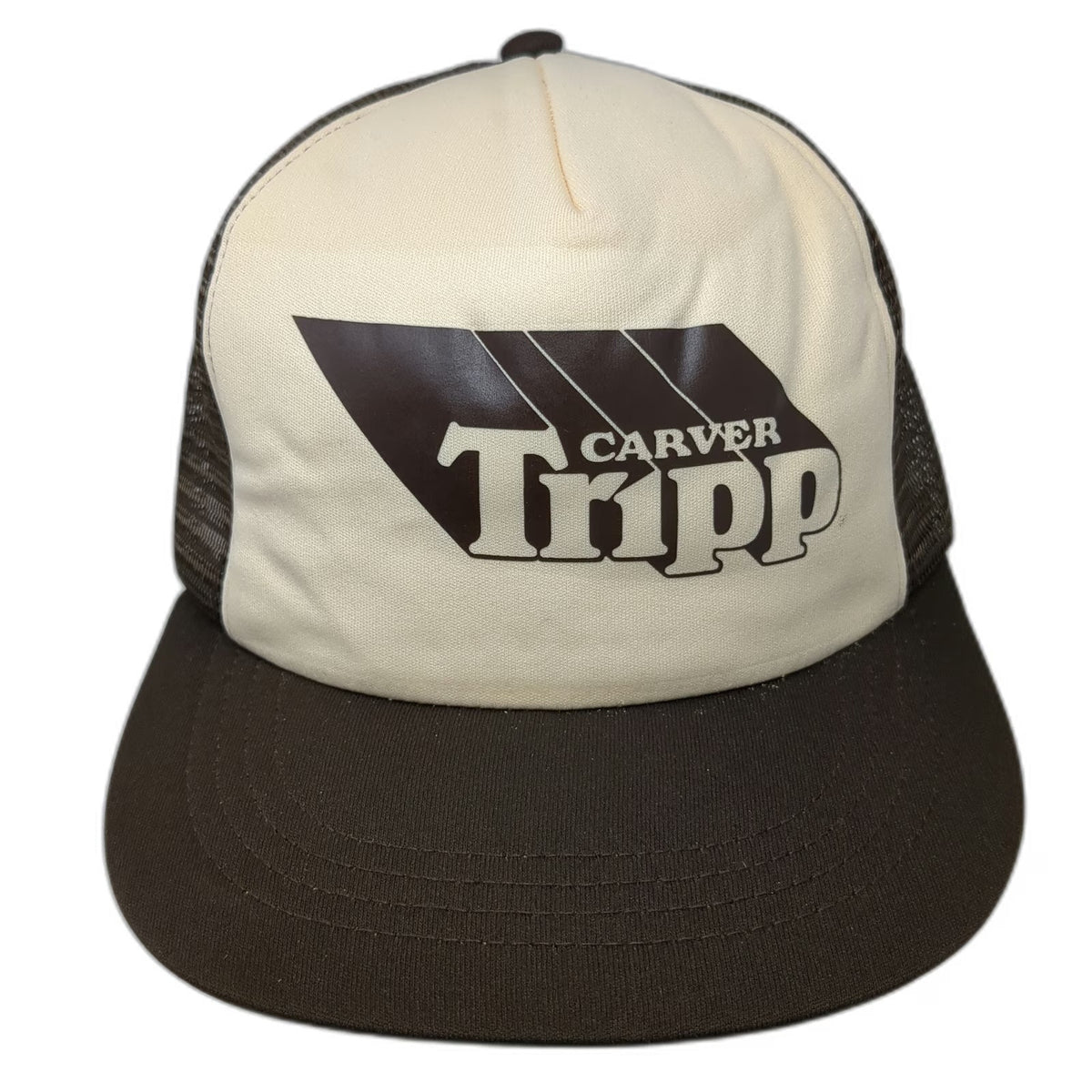 California Headwear Trucker Hat Brown One Size Mesh Back Snapback Foam Crown Hat