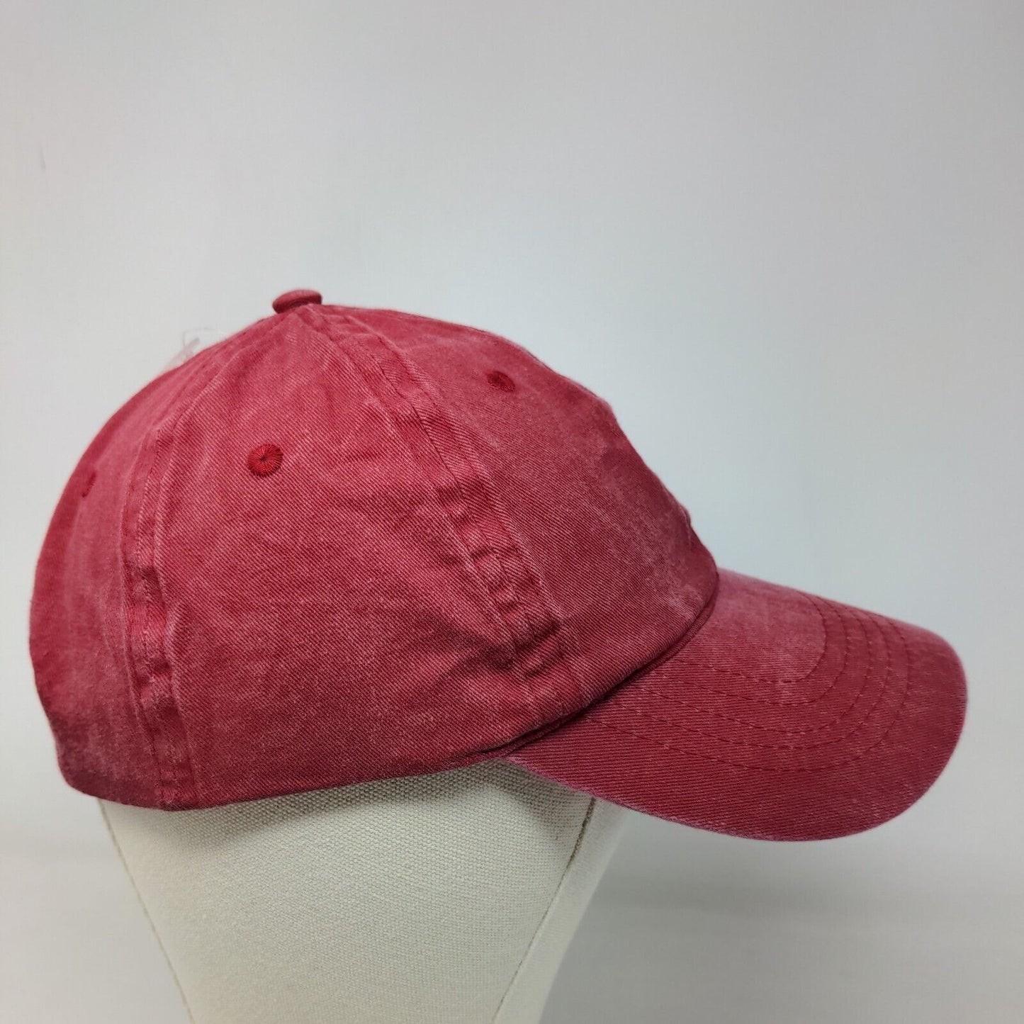 Unbranded Men's Strapback Hat Red OSFM Blank Adjustable Vent Holes