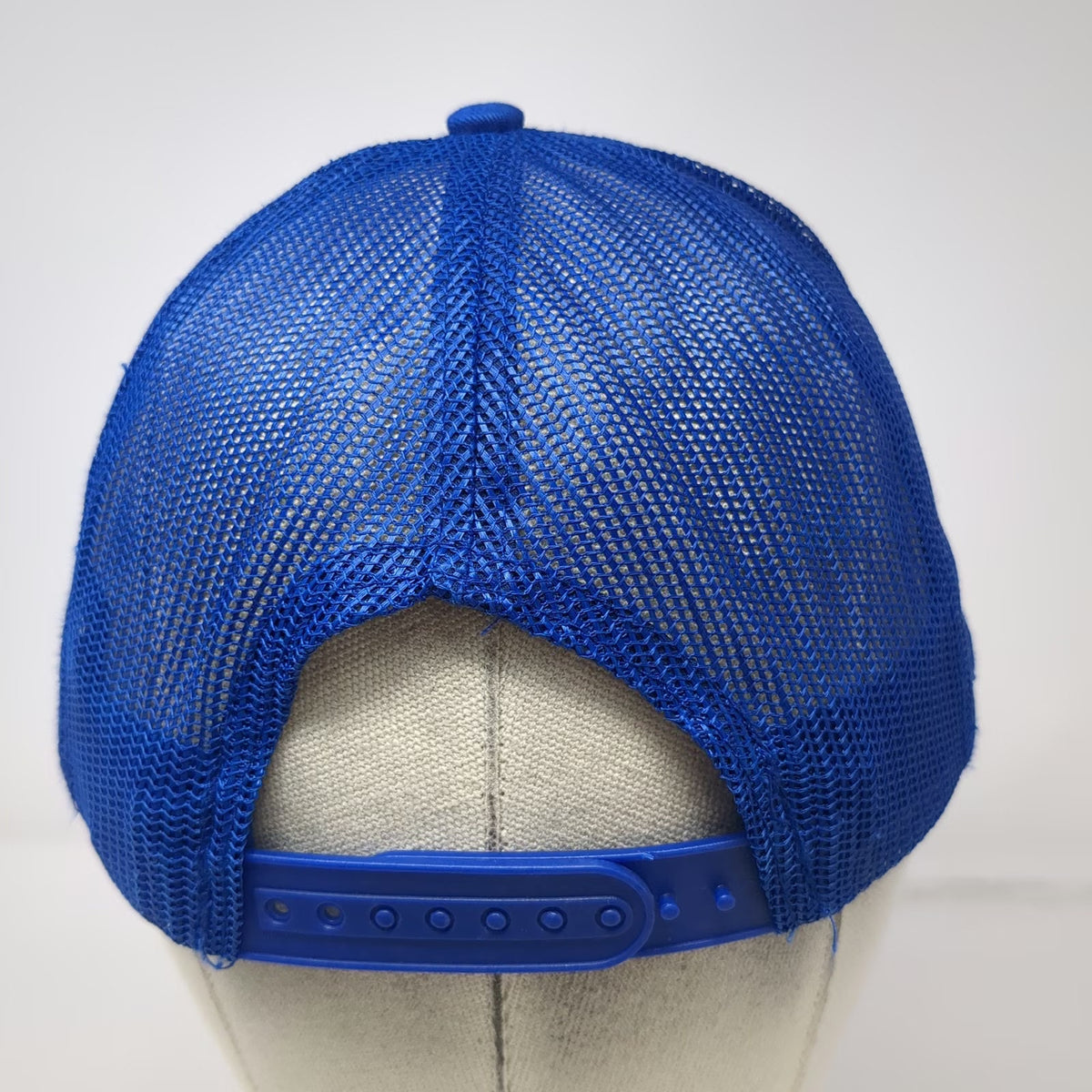 Port Authority Trucker Hat Blue One Size River Edge Mountains Mesh Snapback