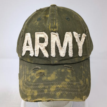 KBETHOS Baseball Cap Green One Size Distressed Army Cotton Slideback Hat