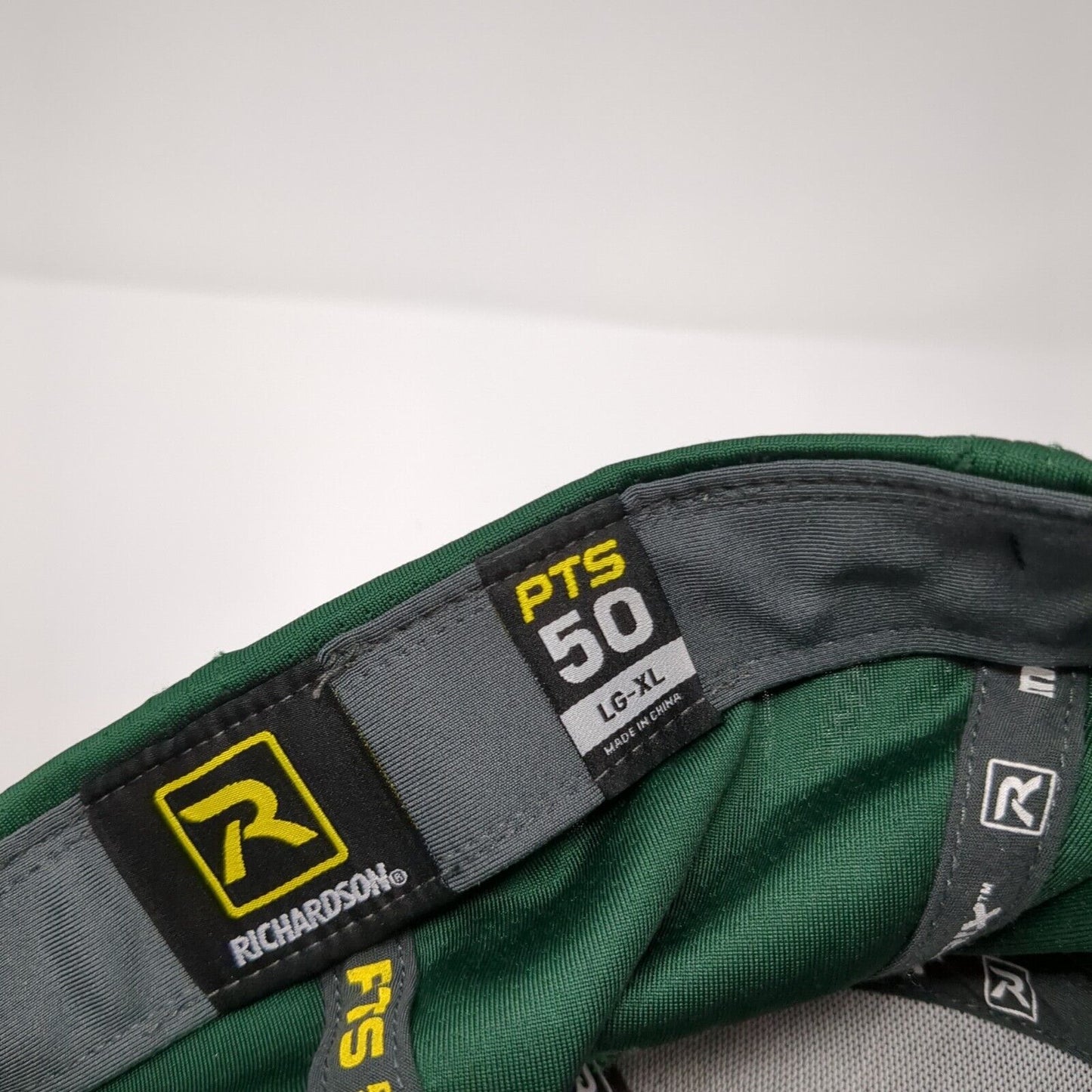 E Mustangs Fitted Hat Green L-XL Embroidered 6 Panel Richardson Matrix