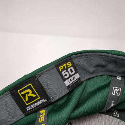 E Mustangs Fitted Hat Green L-XL Embroidered 6 Panel Richardson Matrix
