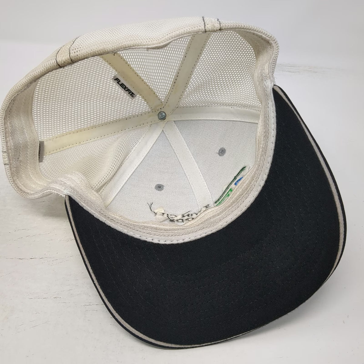 Richardson Baseball Cap Gray Black M Mesh Fitted Twin City Foods Stretch Hat
