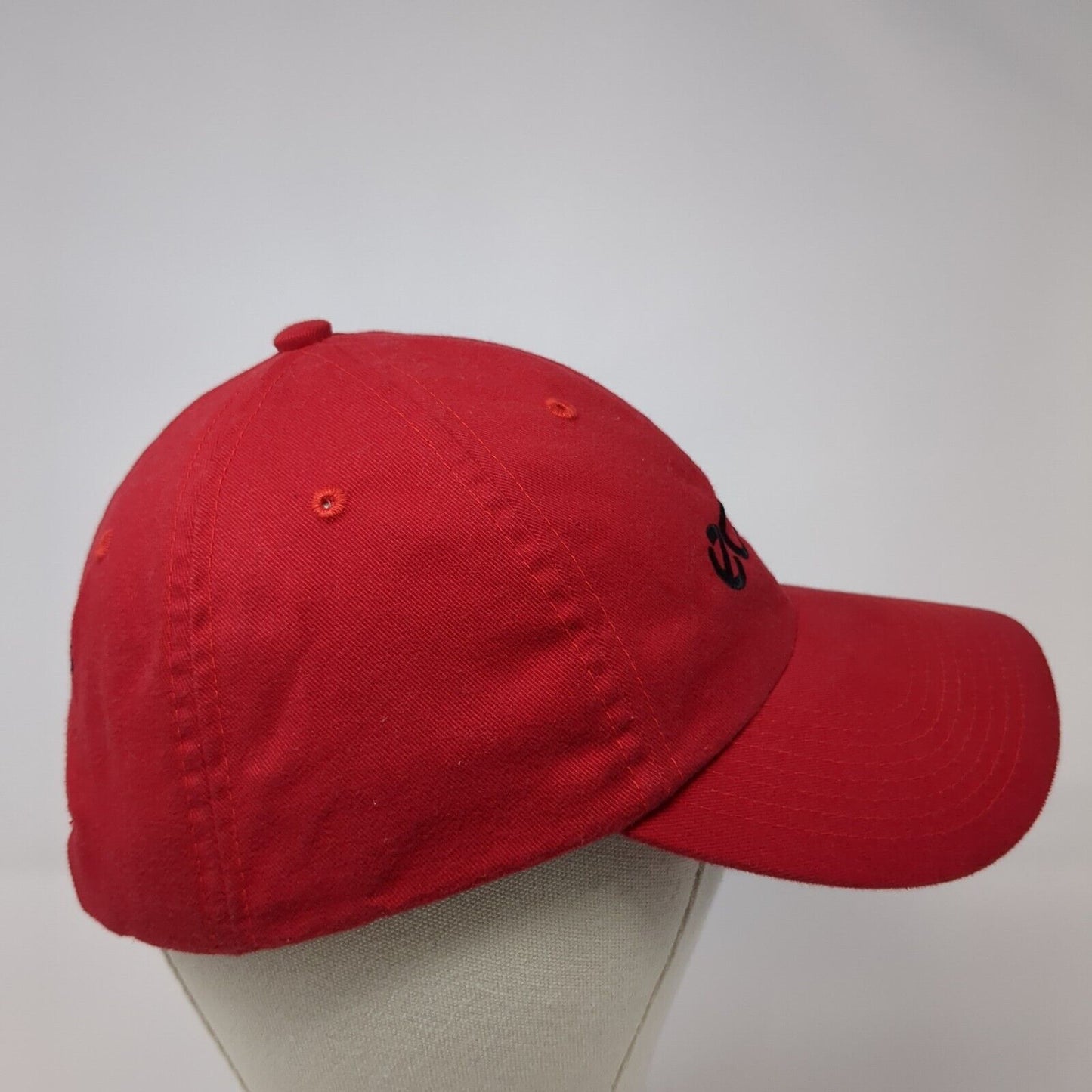 ecco World Class Slideback Baseball Cap Red OS Adjustable Embroidered Fersten