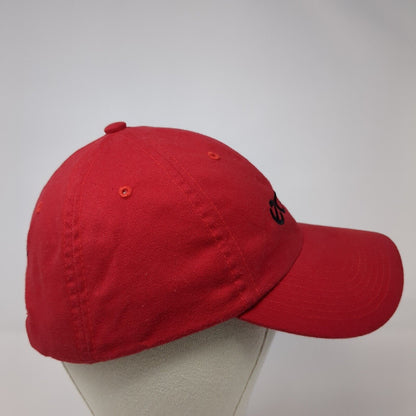 ecco World Class Slideback Baseball Cap Red OS Adjustable Embroidered Fersten