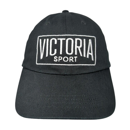 Victoria Sport Slideback Hat Black OS Adjustable Embroidered 6 Panel Cotton