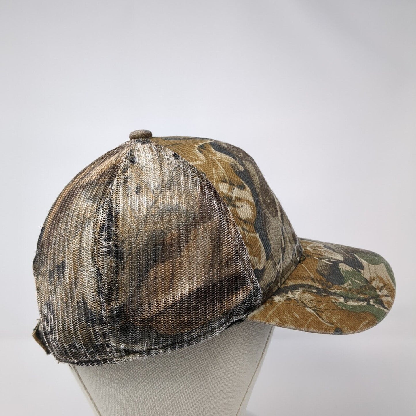 N Strapback Trucker Hat Camouflage OS Adjustable Embroidered Mesh Outdoor Cap