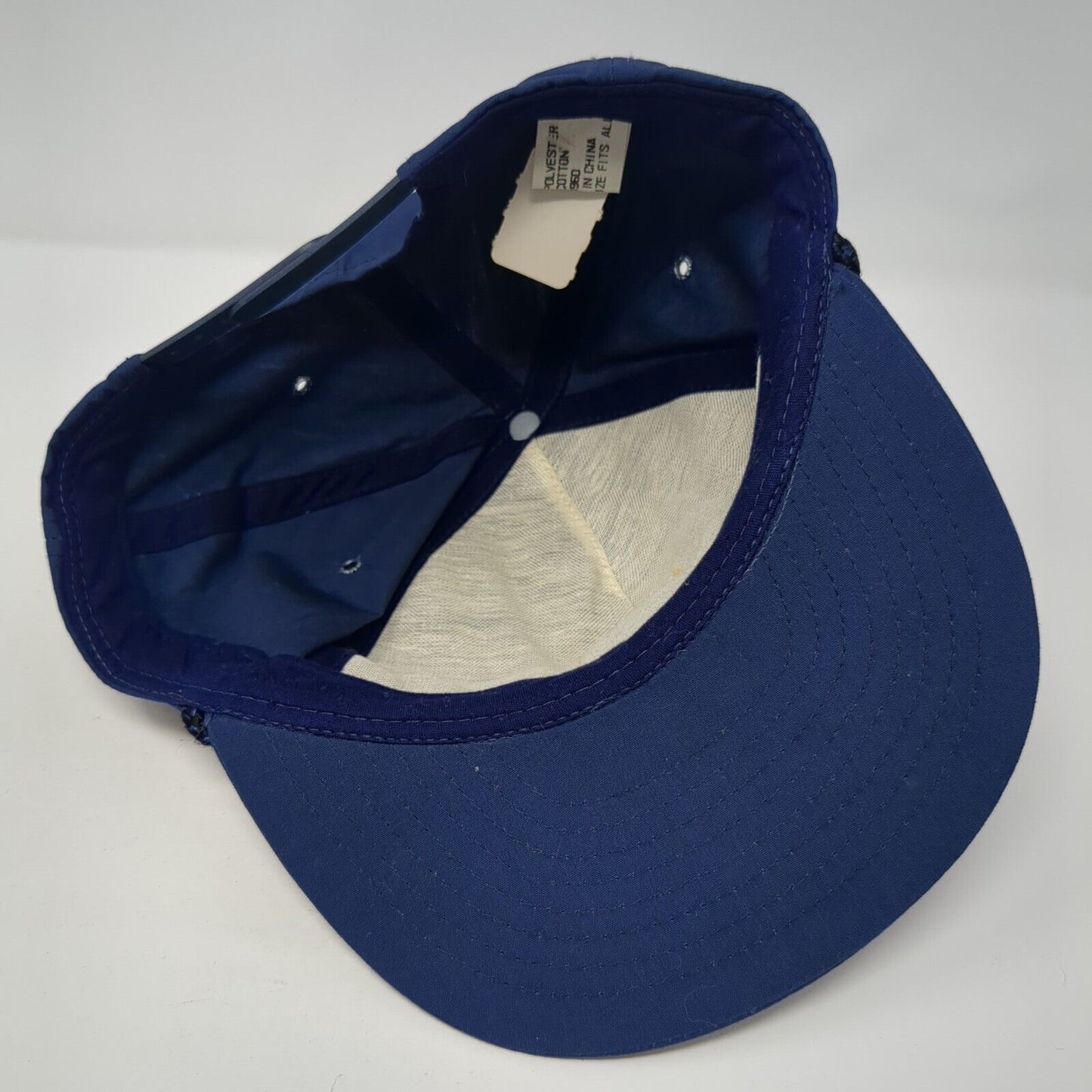 Golf Patch Snapback Hat Blue One Size Adjustable Solid Vent Holes